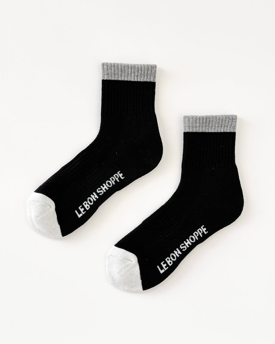 Le Bon Shoppe | Colour Block Girlfriend Sock | Black Grey
