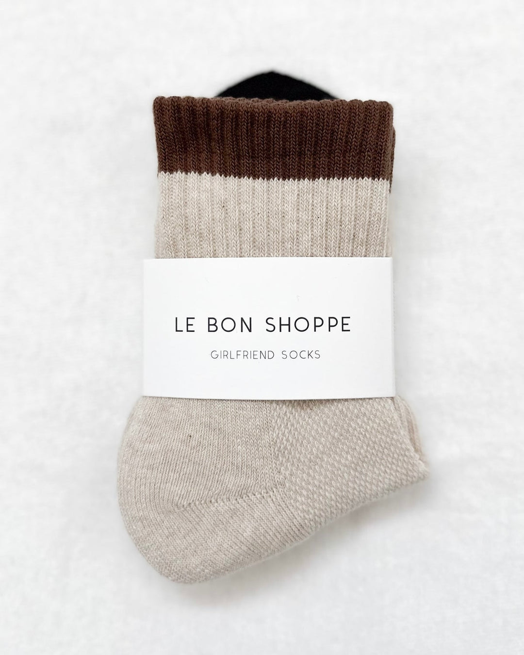Le Bon Shoppe | Colour Block Girlfriend Sock | Black Coffee