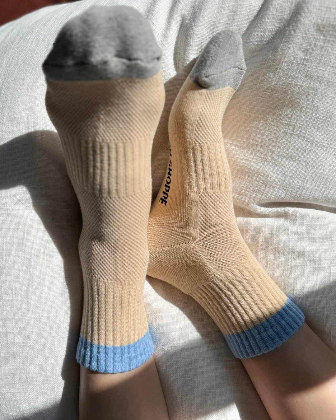 Le Bon Shoppe | Colour Block Girlfriend Sock | Yellow Blue