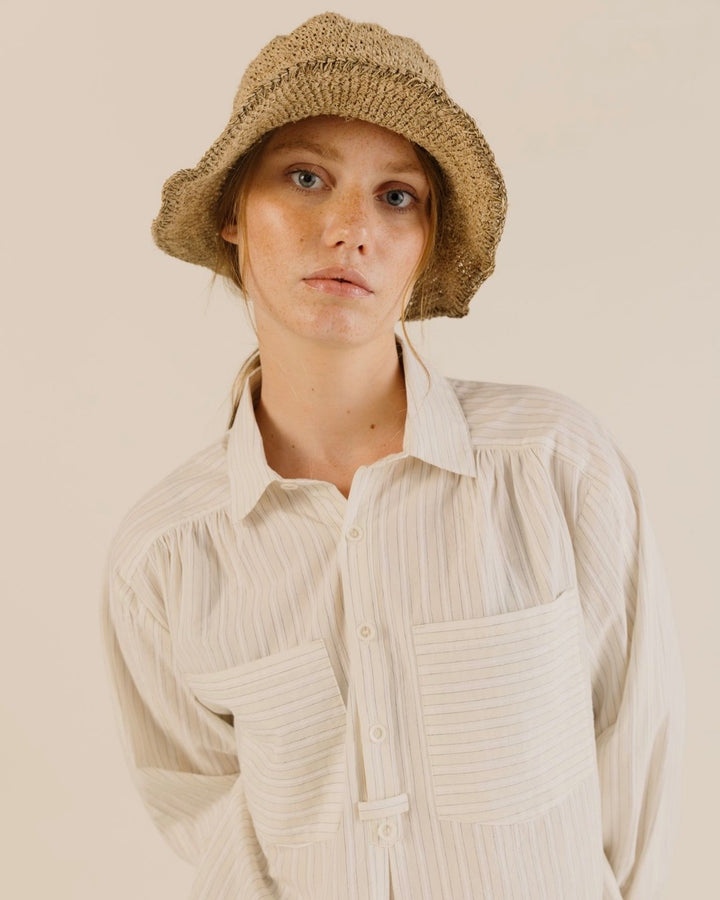Sideline | Amelie Shirt | Soft Yellow stripe