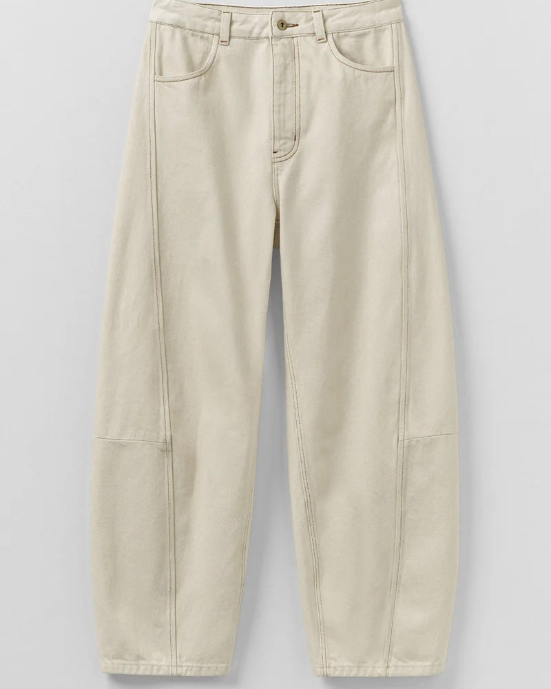 Toast | Sculptural seamed denim trousers | Ecru