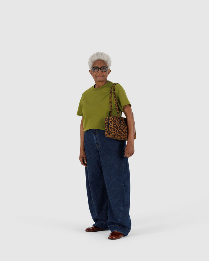 Baggu | Nylon Bowler Bag | Leopard
