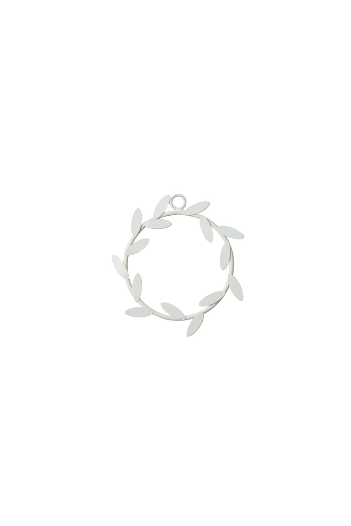 Fog Linen | Wreath Olive Small | White