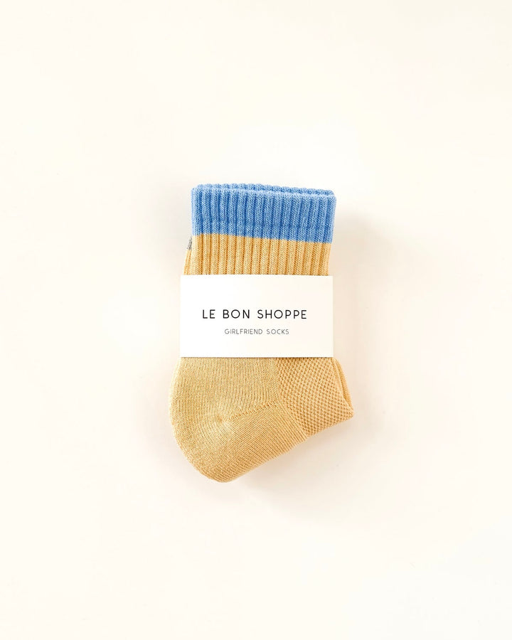 Le Bon Shoppe | Colour Block Girlfriend Sock | Yellow Blue