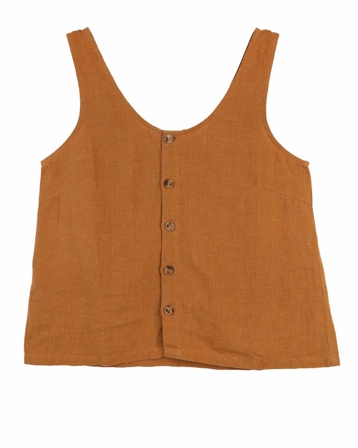 LF Markey | Basic Button front tank | Turmeric