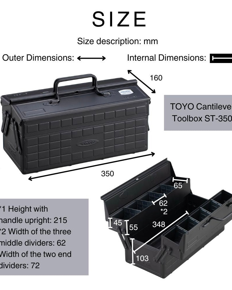 Toyo Steel | Cantilever Toolbox | Antique Green