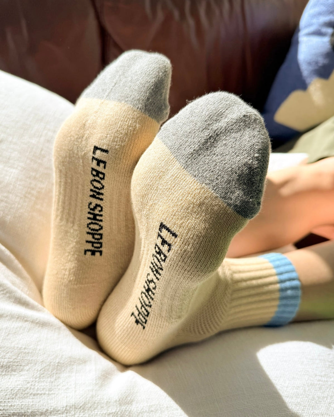 Le Bon Shoppe | Colour Block Girlfriend Sock | Yellow Blue