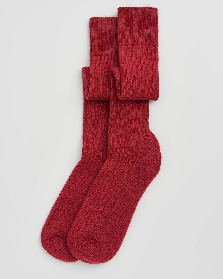 Pairs | Knee High Socks | Deep Berry Red