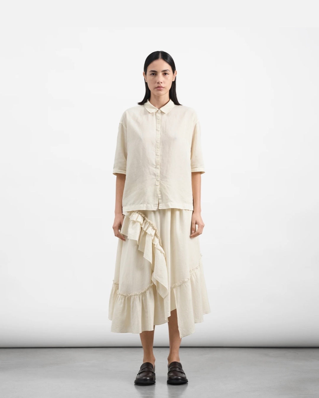 YMC | Draped Skirt | Shell