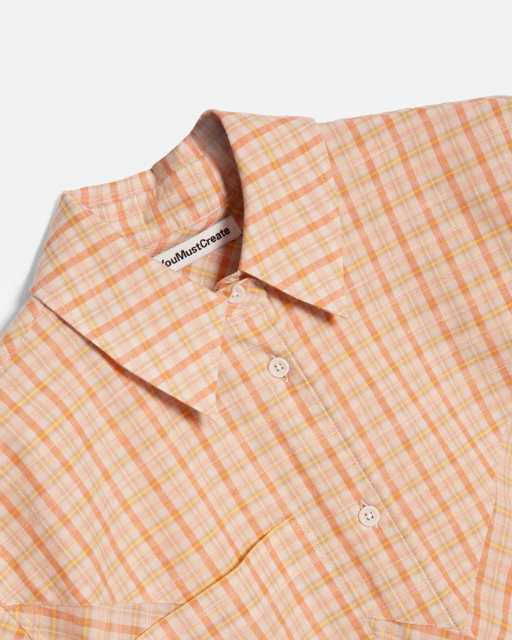 YMC | Eva Shirt | Cutting Table Pink Check