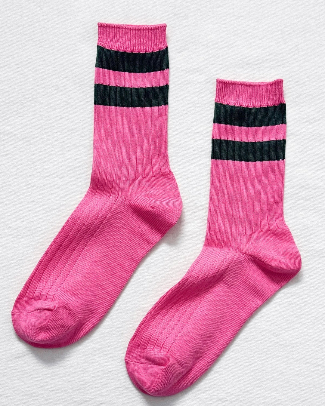 Le Bon Shoppe | Her Varsity Socks | Pink Green