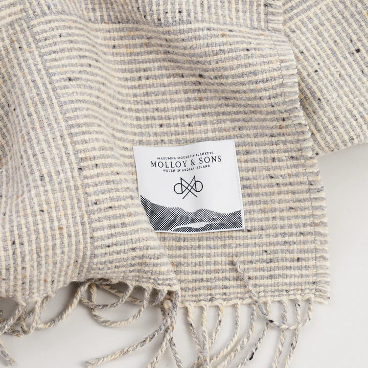 Molloy & Sons | Basket Weave Blanket | Grey