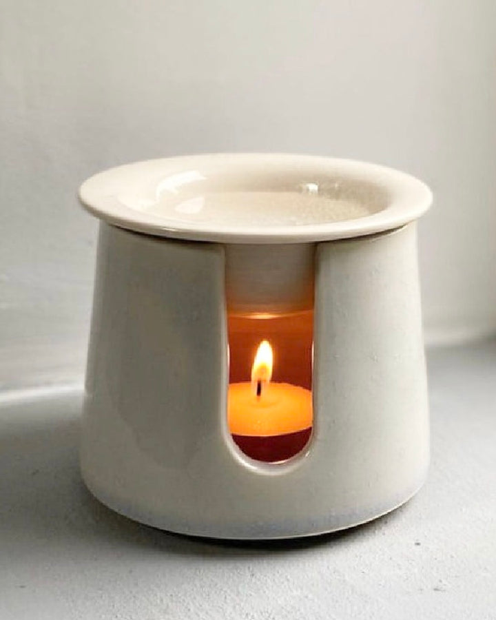 Emily Dillon | Handmade ceramic Burner | White or Sage Green