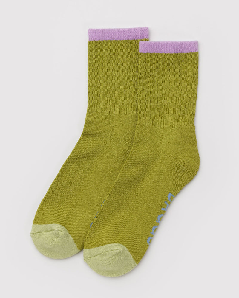 Baggu | Ribbed Sock | Olive Mix