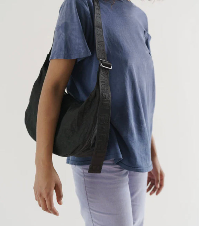 Baggu | Medium Crescent Nylon bag | Black